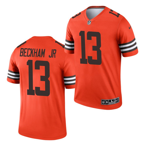 Men's Cleveland Browns #13 Odell Beckham Jr. Orange Inverted Legend Jersey Men's Cleveland Browns #13 Odell Beckham Jr. Orange Inverted Legend Jersey